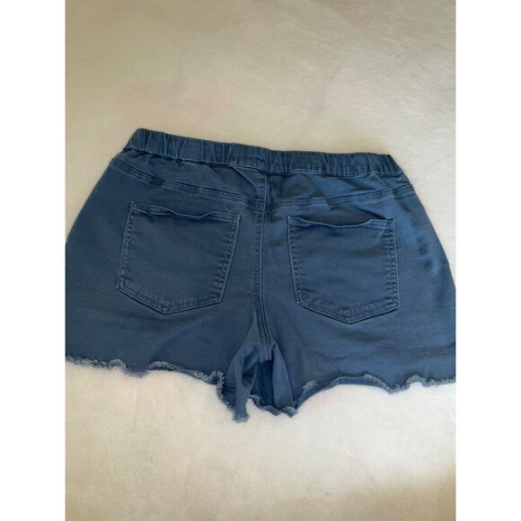 YMI Large  Dream High Rise Joggers Shorts with Tie Medium Blue - Picture 5 of 5